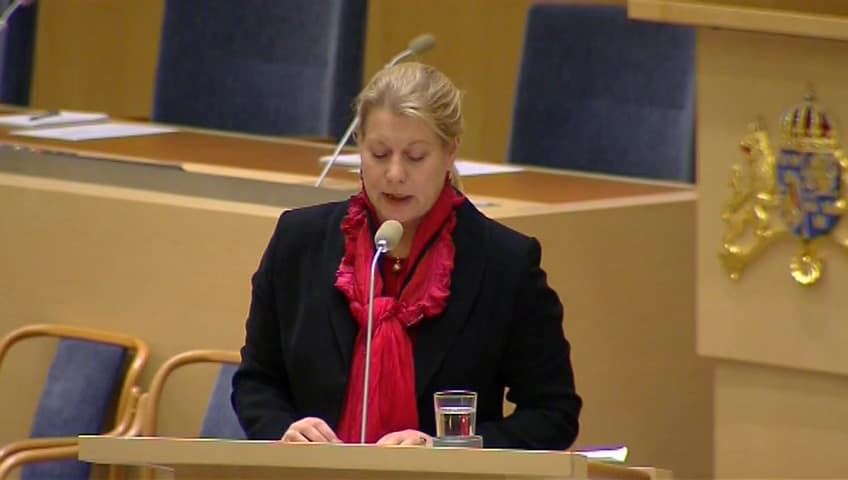 Stillbild från Interpellationsdebatt, E20 som landets farligaste väg