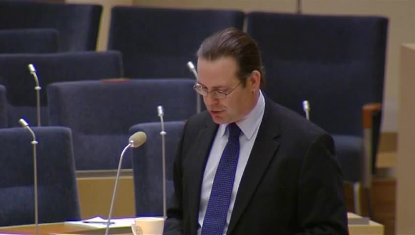 Stillbild från Interpellationsdebatt, Finansiering av klimatåtgärder under Durbanmötet