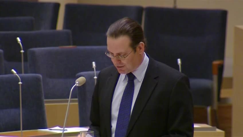 Stillbild från Interpellationsdebatt, RUT-avdraget