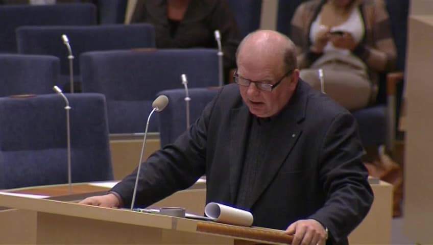 Stillbild från Interpellationsdebatt, EU:s regler för införsel av djur