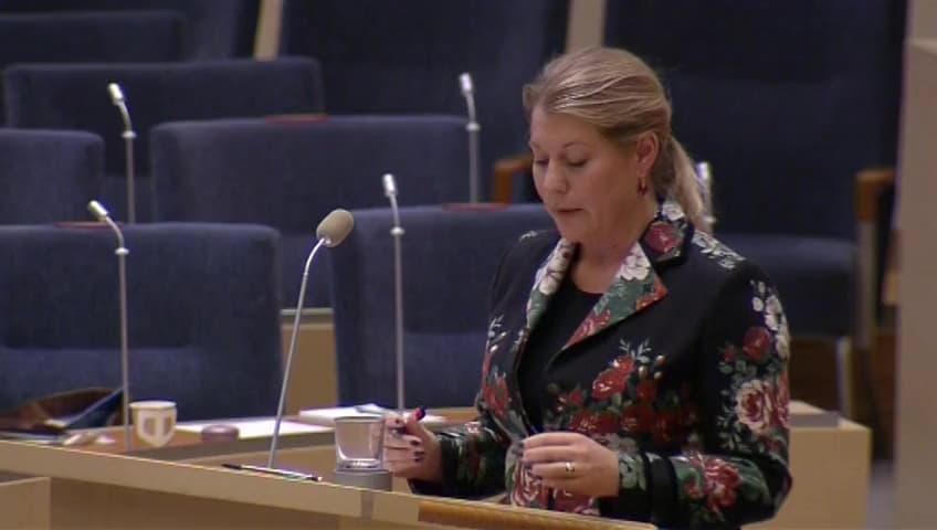 Stillbild från Interpellationsdebatt, En konkurrenskraftig kollektivtrafik