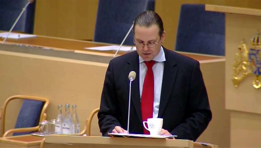 Stillbild från Interpellationsdebatt, Den ekonomiska politiken och arbetslösheten