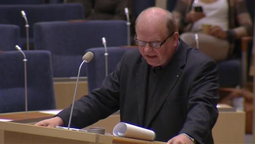Stillbild från Interpellationsdebatt, Kassationen av livsmedel fram till 2025