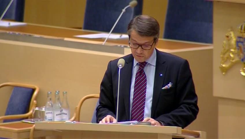 Stillbild från Interpellationsdebatt, Vårdnadsbidragets inlåsningseffekter