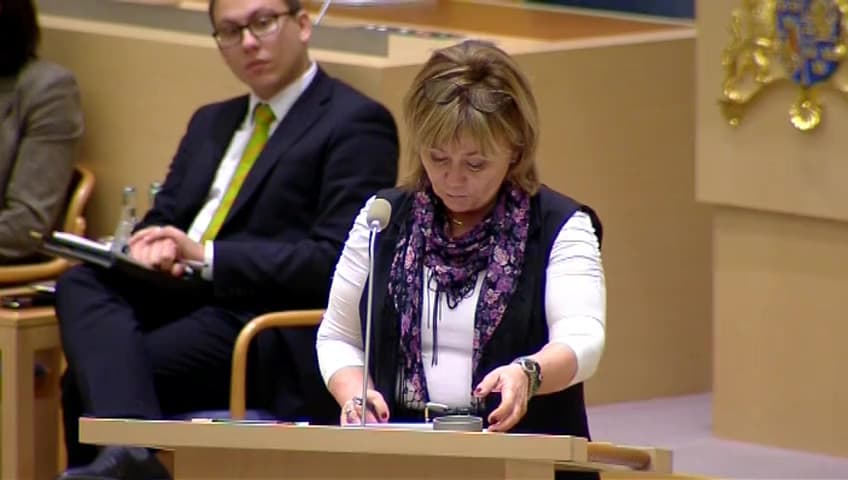 Stillbild från Interpellationsdebatt, Polisens möjligheter att ta betalt för bevakning