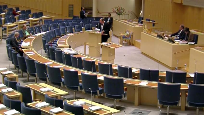 Stillbild från Interpellationsdebatt, AP-fondernas placeringar i oljebolag