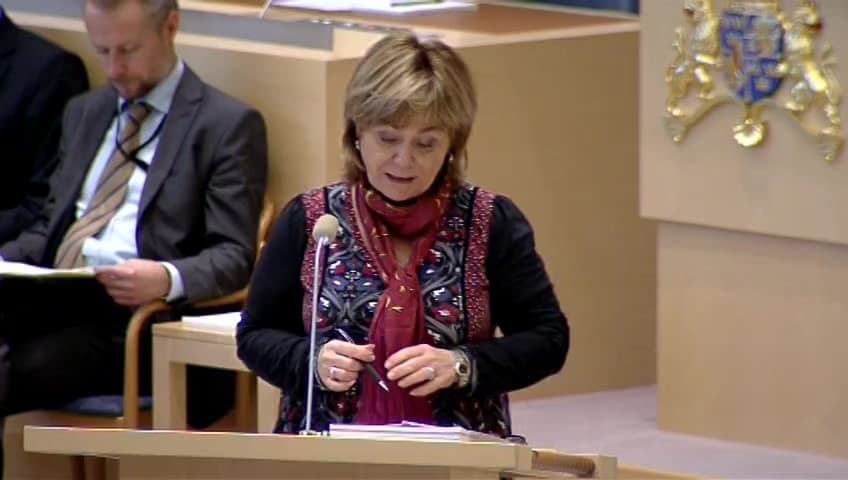 Stillbild från Interpellationsdebatt, Jäv för statsråd