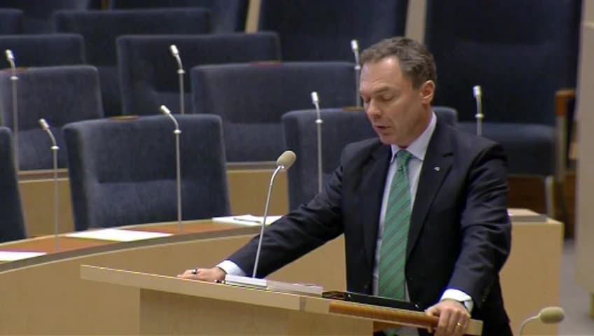 Stillbild från Interpellationsdebatt,  Högskolan Dalarnas framtid