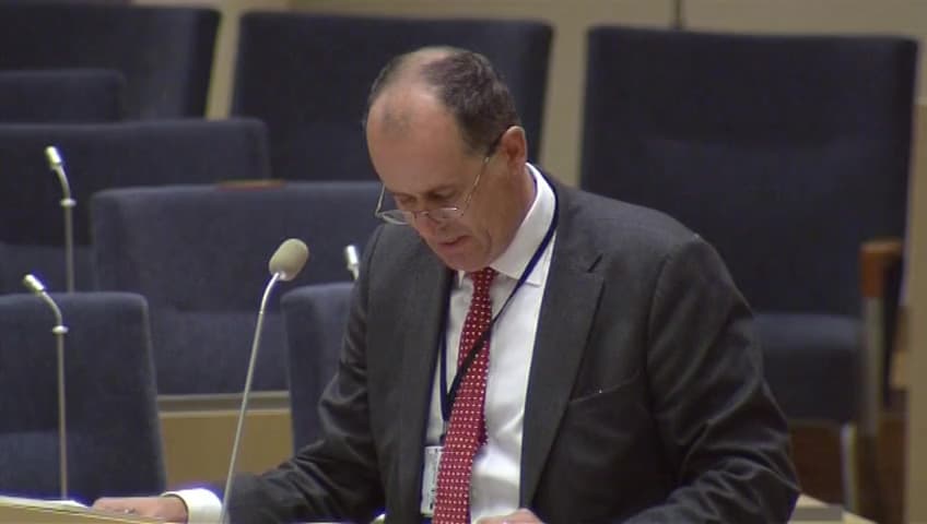 Stillbild från Interpellationsdebatt, Posten i södra Stockholm