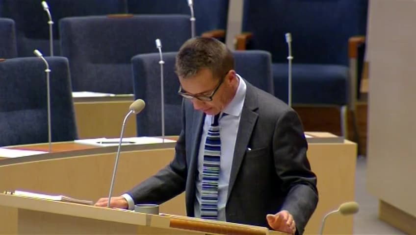 Stillbild från Interpellationsdebatt, Åtgärder med anledning av ny socialbidragsstatistik