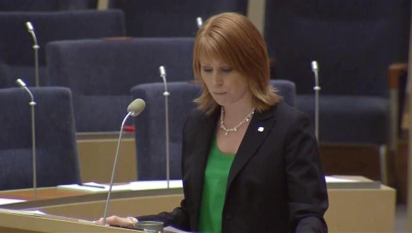 Stillbild från Interpellationsdebatt, Uranbrytning