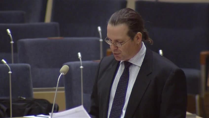Stillbild från Interpellationsdebatt, Auktioneringsintäkter