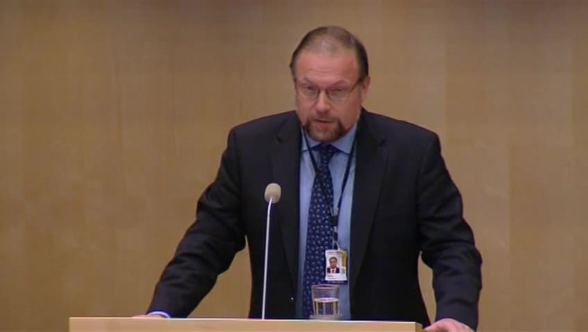 Stillbild från Debatt om förslag, Upphandling på försvars- och säkerhetsområdet