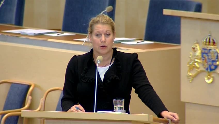 Stillbild från Interpellationsdebatt, Arlandabanan