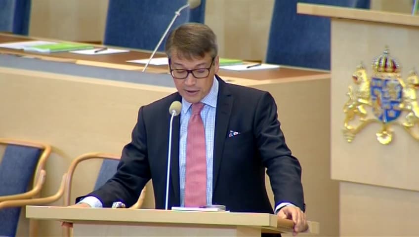 Stillbild från Interpellationsdebatt, Högkostnadsskyddet