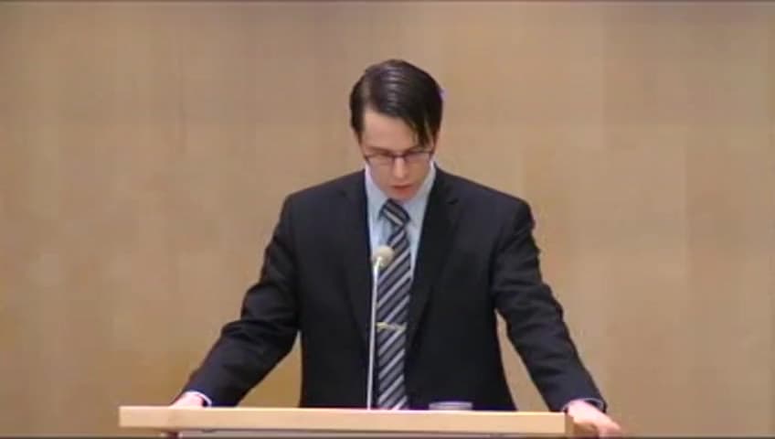 Stillbild från Debatt om förslag, Europeiskt ramverk för hantering av banker i kris