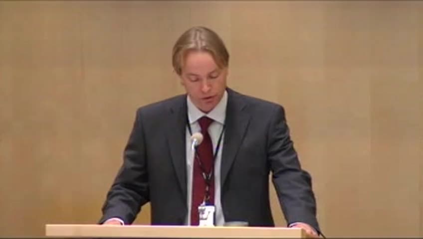 Stillbild från Debatt om förslag, Miljökrav vid upphandling av bilar och vissa kollektivtrafiktjänster