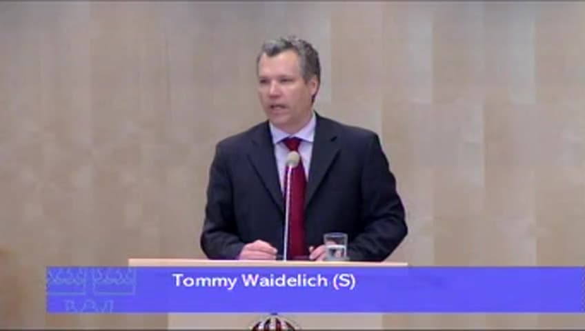 Stillbild från Debatt om förslag, Riktlinjer för den ekonomiska politiken