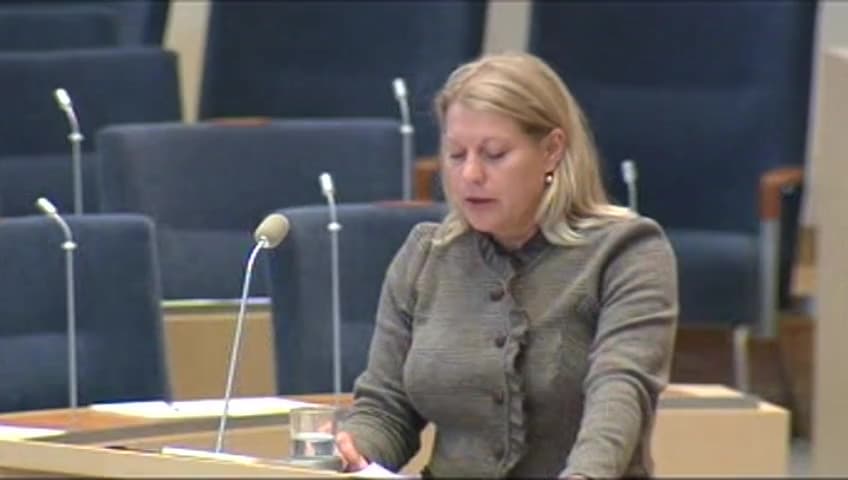 Stillbild från Interpellationsdebatt, Olovlig tung trafik