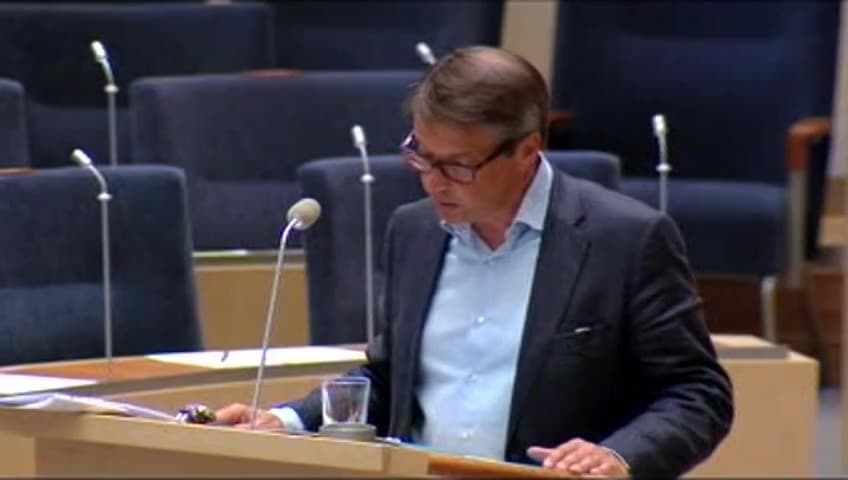 Stillbild från Interpellationsdebatt, Sveriges behov av fler specialistsjuksköterskor