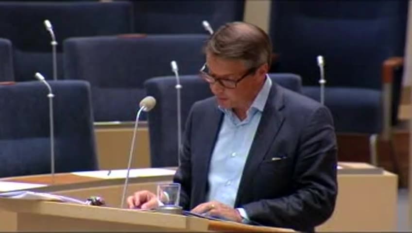 Stillbild från Interpellationsdebatt, Diabetikernas vård i vårdvalet