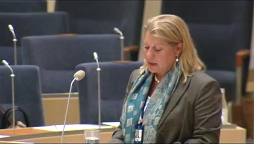 Stillbild från Interpellationsdebatt, Arlanda flygplats utsläppstak