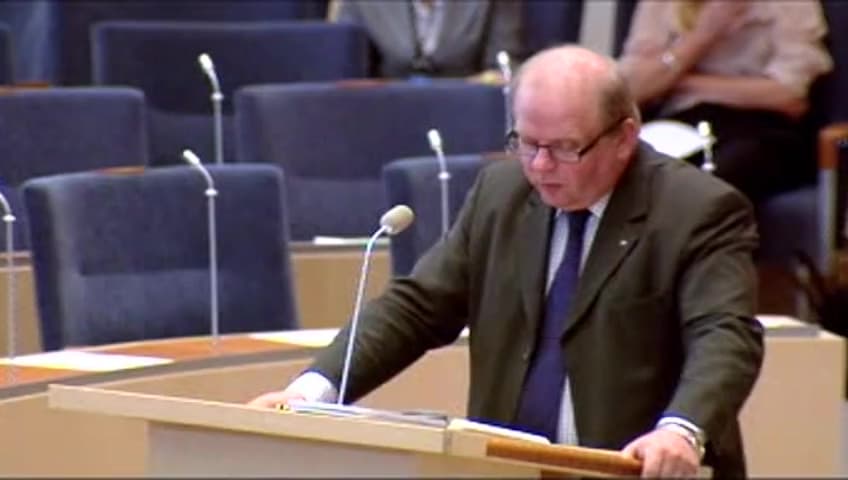 Stillbild från Interpellationsdebatt, Medel från Viltvårdsfonden och vargpolitiken