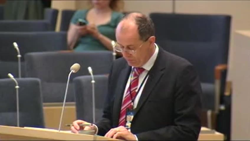 Stillbild från Interpellationsdebatt, Resenärsperspektivet i järnvägstrafiken
