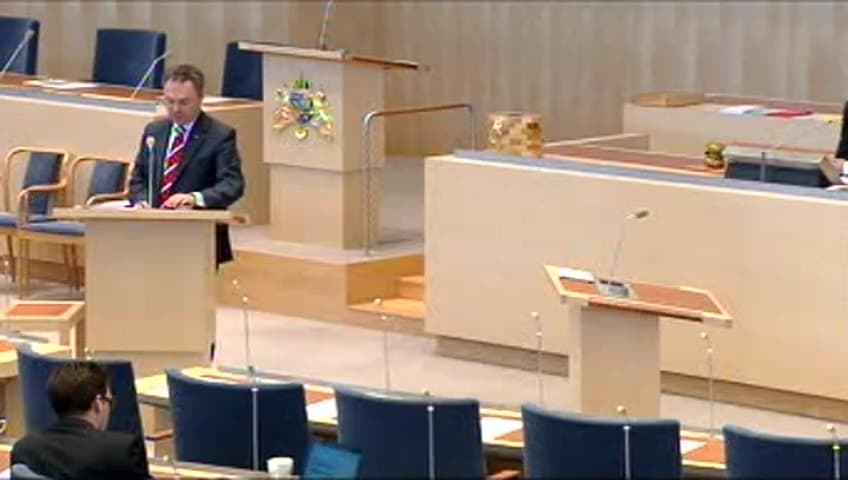 Stillbild från Interpellationsdebatt, Iterprojektet