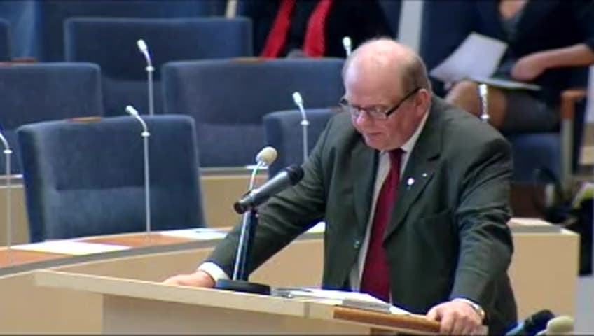 Stillbild från Interpellationsdebatt, Märkning av ritualslaktat kött