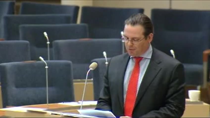 Stillbild från Interpellationsdebatt, Riskkapitalbolags intressen i välfärdsföretag