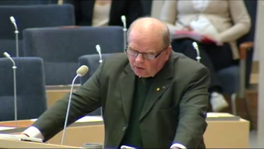 Stillbild från Interpellationsdebatt, Frivillig ursprungsmärkning på färskt och fryst kött från får, get, gris och fjäderfä
