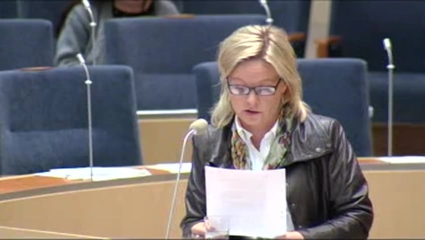 Stillbild från Interpellationsdebatt, Unga människors möjlighet till egen försörjning