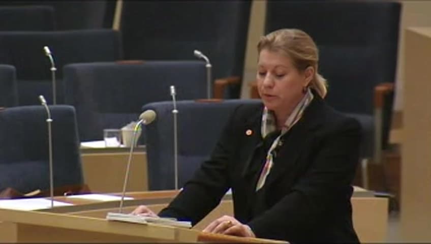 Stillbild från Interpellationsdebatt, Öresundstågens framtid