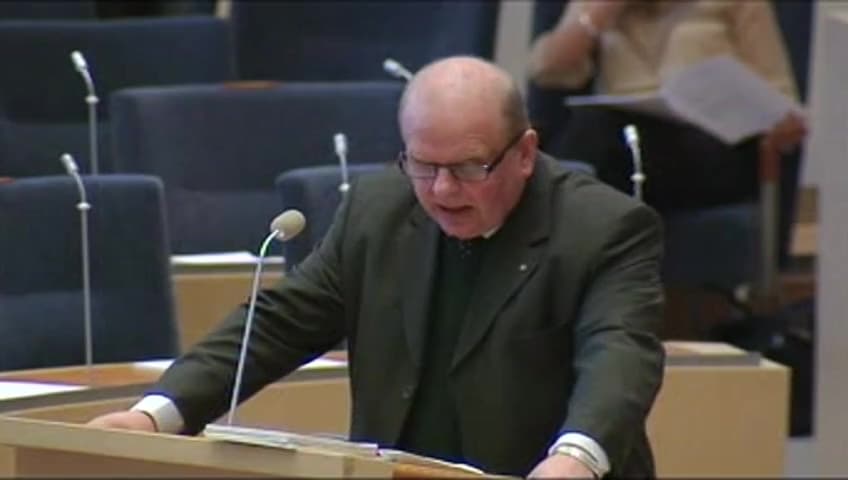 Stillbild från Interpellationsdebatt, Undantag från EU:s regler om gränsvärden för dioxin