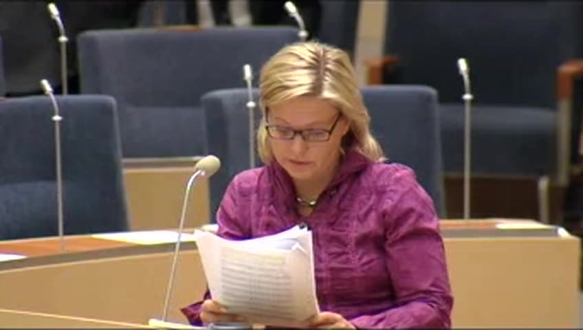 Stillbild från Interpellationsdebatt, Skillnader mellan män och kvinnor på arbetsmarknaden