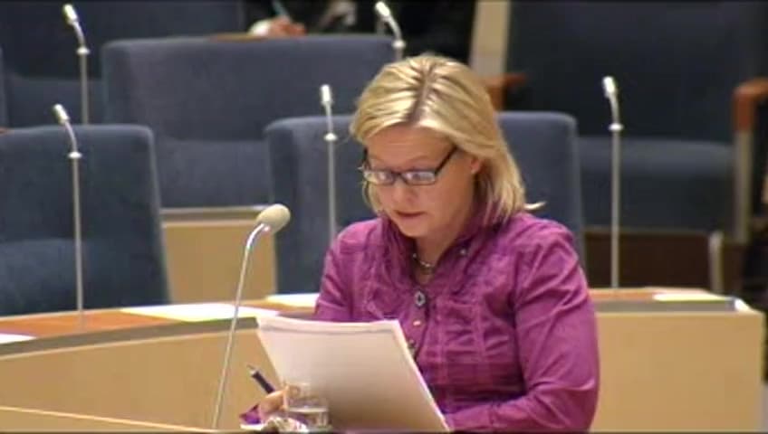 Stillbild från Interpellationsdebatt, Unga på arbetsmarknaden