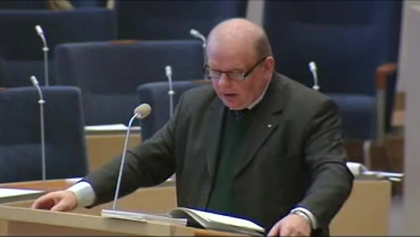 Stillbild från Interpellationsdebatt, Skydd av fjällnära skog med särskilt höga naturvärden