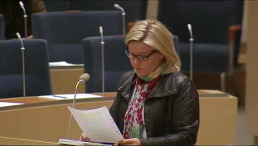 Stillbild från Interpellationsdebatt, Återinförande av friåret
