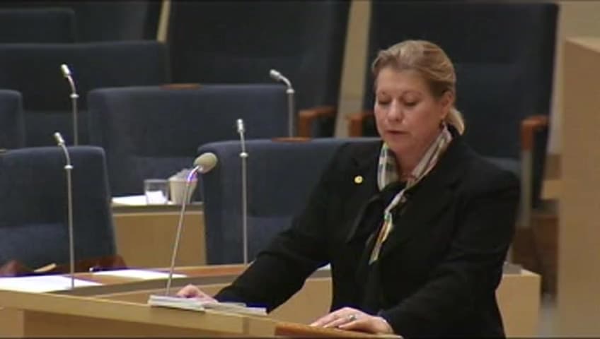 Stillbild från Interpellationsdebatt, Järnvägens kvalitet
