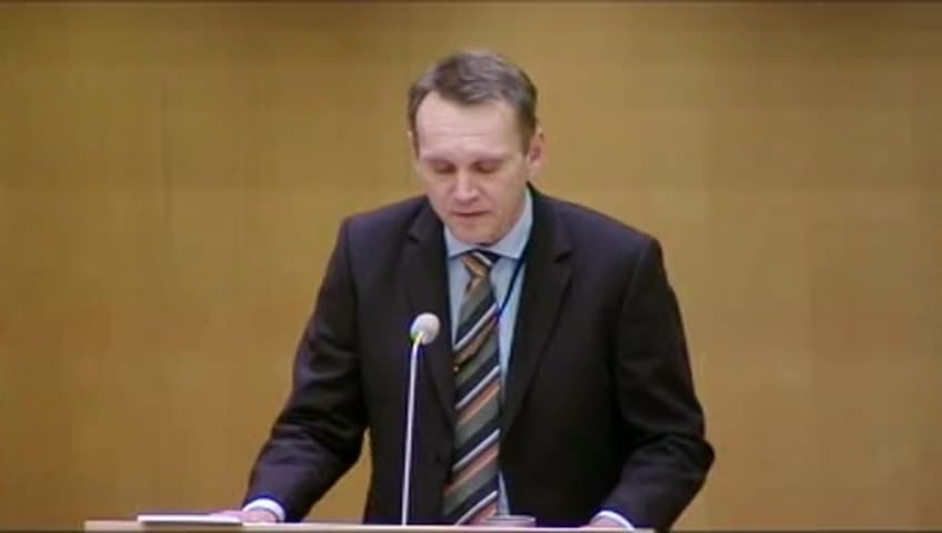 Stillbild från Debatt om förslag, Livsmedelskontroll