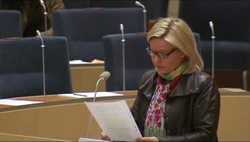 Stillbild från Interpellationsdebatt, Sysselsättningseffekter av sänkta arbetsgivaravgifter