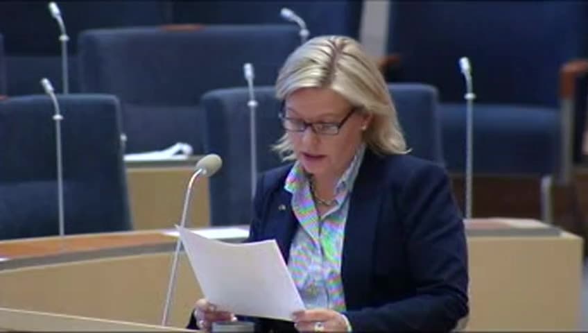 Stillbild från Interpellationsdebatt, Jobb- och utvecklingsgarantins fas 3