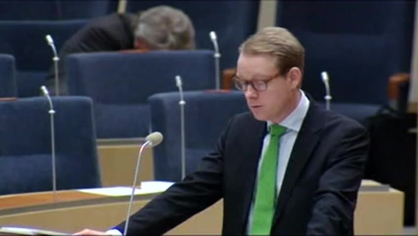 Stillbild från Interpellationsdebatt, Europakonventionen om de mänskliga rättigheterna och Sveriges agerande i fråga om asylprocessen