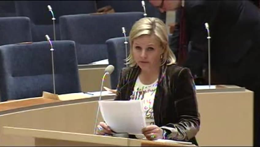 Stillbild från Interpellationsdebatt, Långtidsarbetslösa