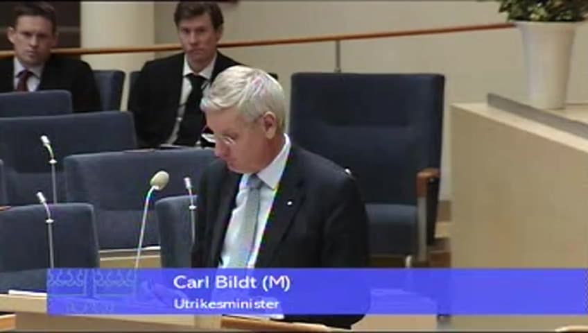 Stillbild från Interpellationsdebatt, Frizon för kristna i Irak