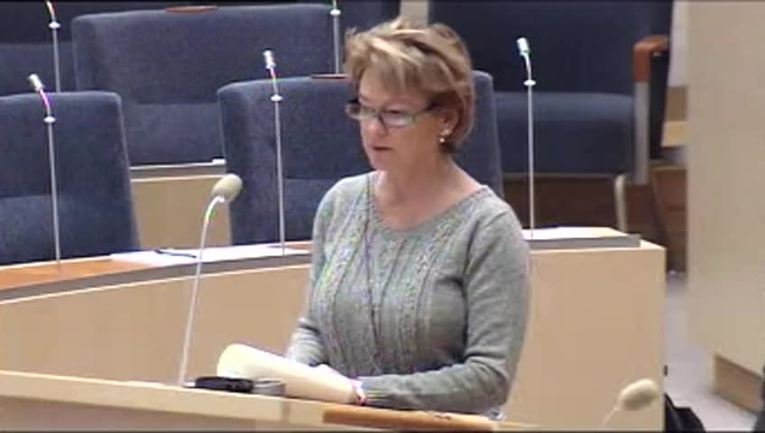Stillbild från Interpellationsdebatt, Strindbergsjubileet 2012