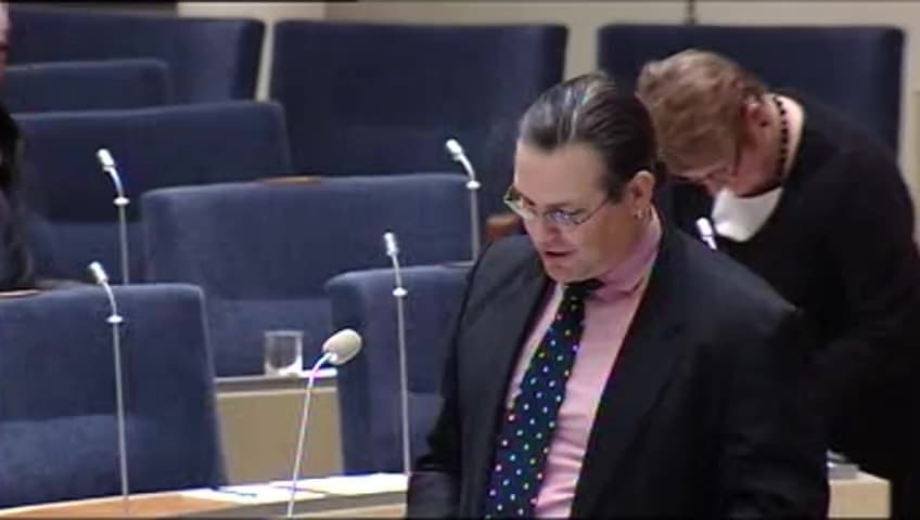 Stillbild från Interpellationsdebatt, Fusket inom taxibranschen