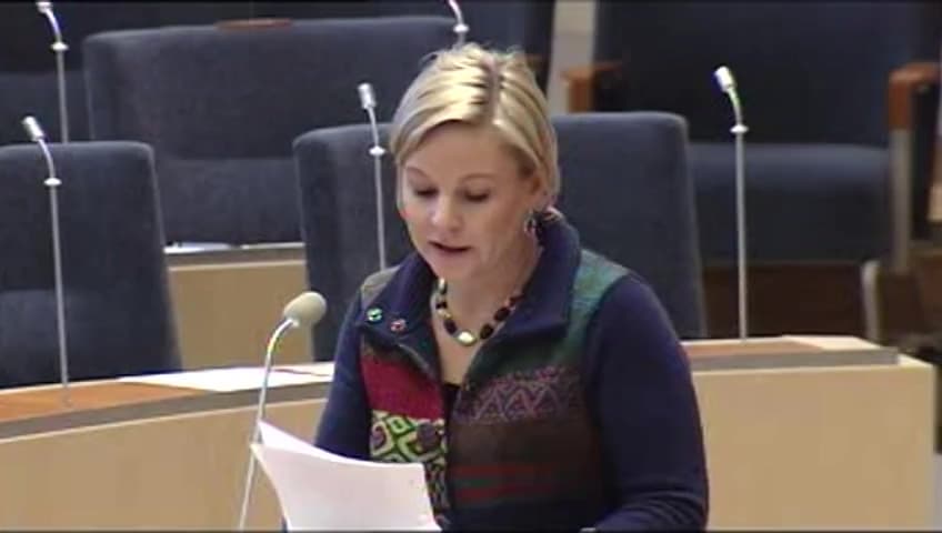 Stillbild från Interpellationsdebatt, Dolda olyckor på praktikplatser