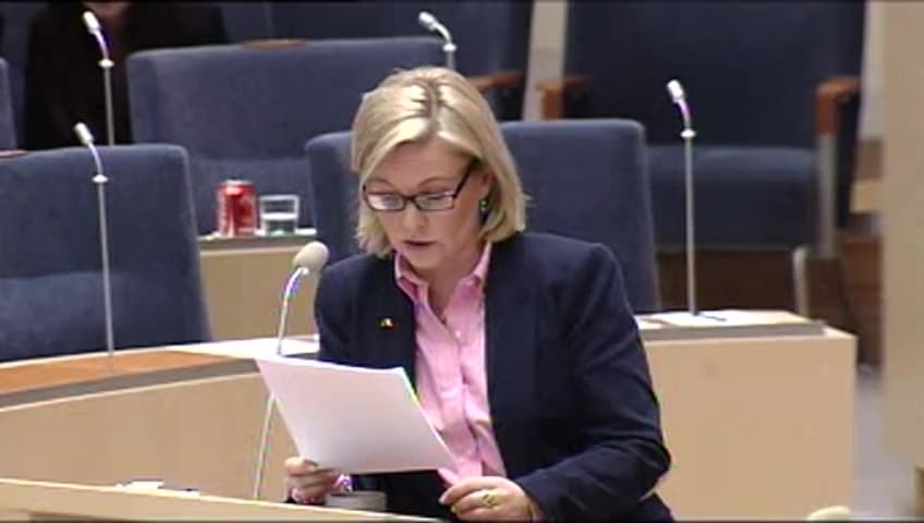 Stillbild från Interpellationsdebatt, Missgynnande av kvinnor med funktionshinder